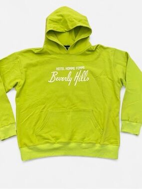 Homme Femme Beverly Hills Green Hoodie